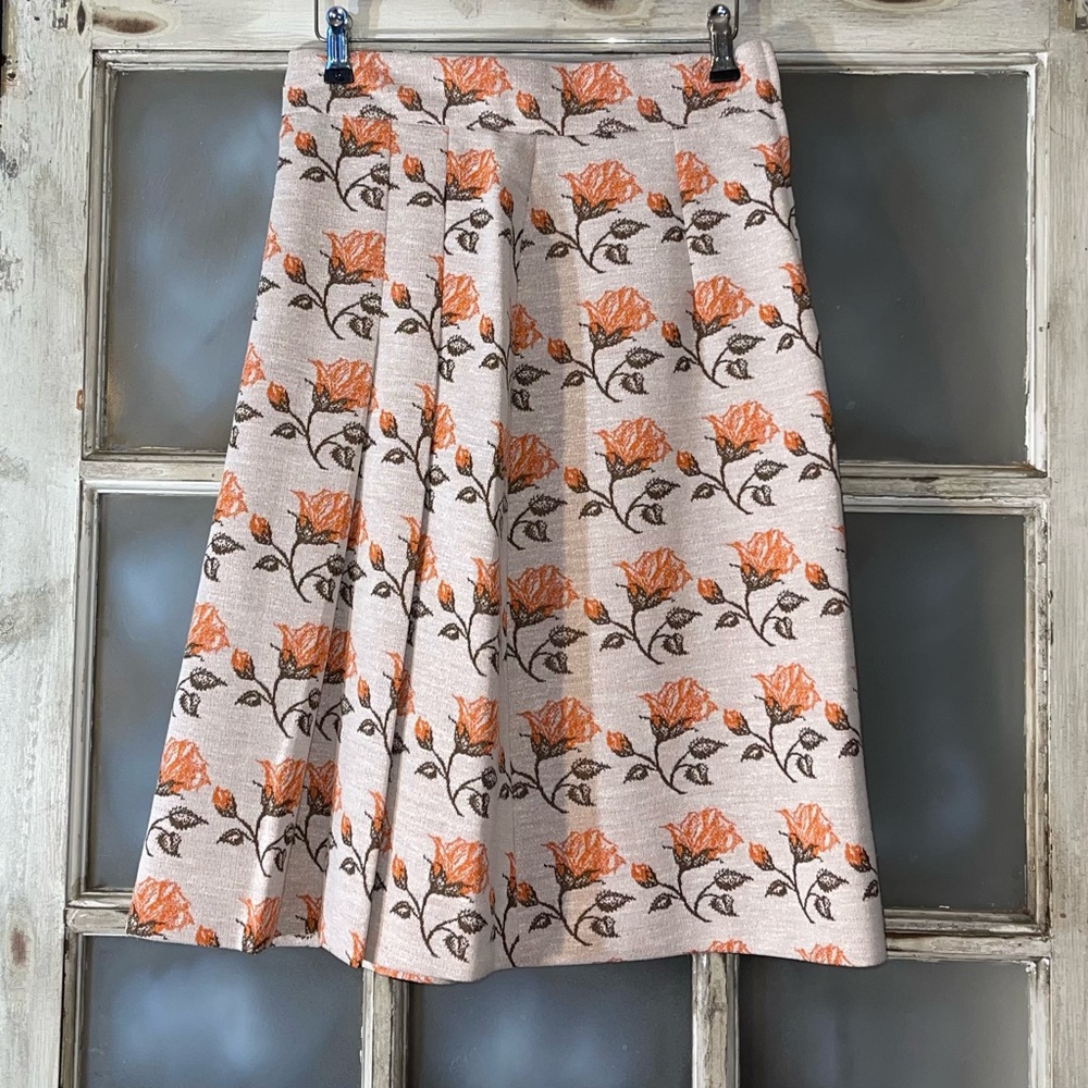 Perception vintage skirt cream with orange roses